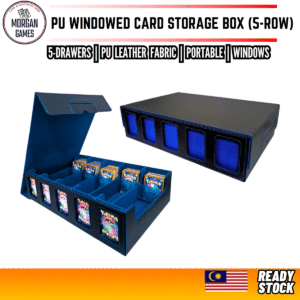 pu leather 5 drawer card storage box