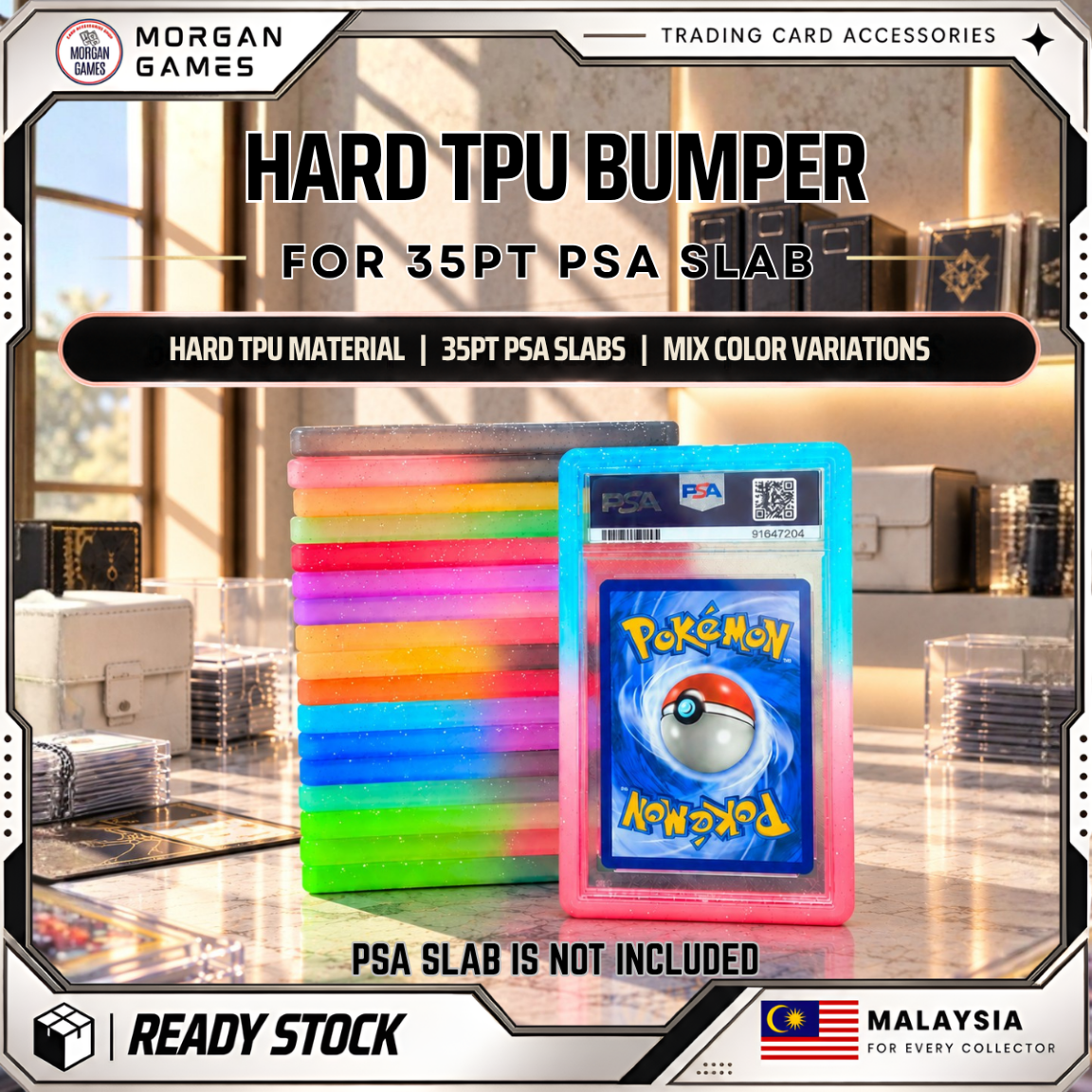 Hard TPU 35PT PSA Slab Bumper Protector - Mix Colored
