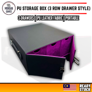 pu leather 3 drawers storage box | magnetic door