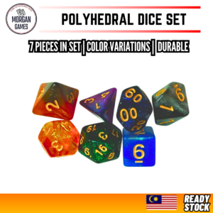 Dual-color Series 7PCS Polyhedral Dice Set for RPG GAMES