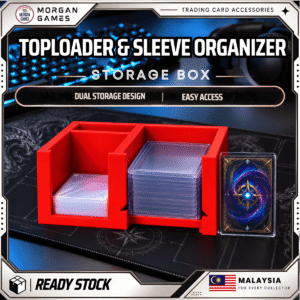Toploader & Sleeve Organizer Storage  | Dual Compartment Card Organizer